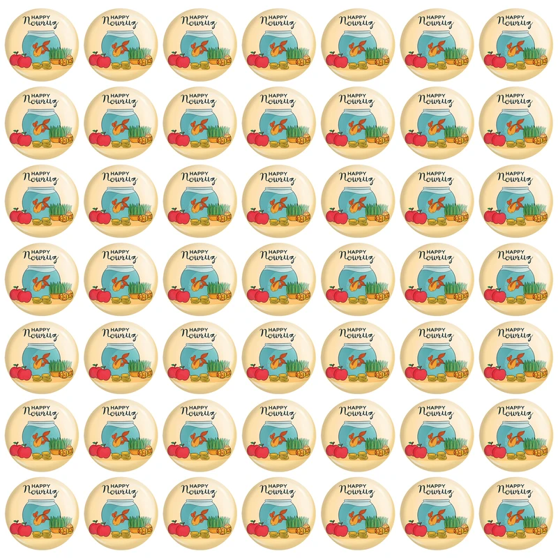 مگنت خندالو مدل تبریک عید نوروز و سال نو کد 24581 بسته 49 عددی