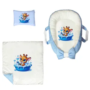 سرویس خواب 3 تکه نوزاد مدل حمام کردن زرافه کد DKBB73-set