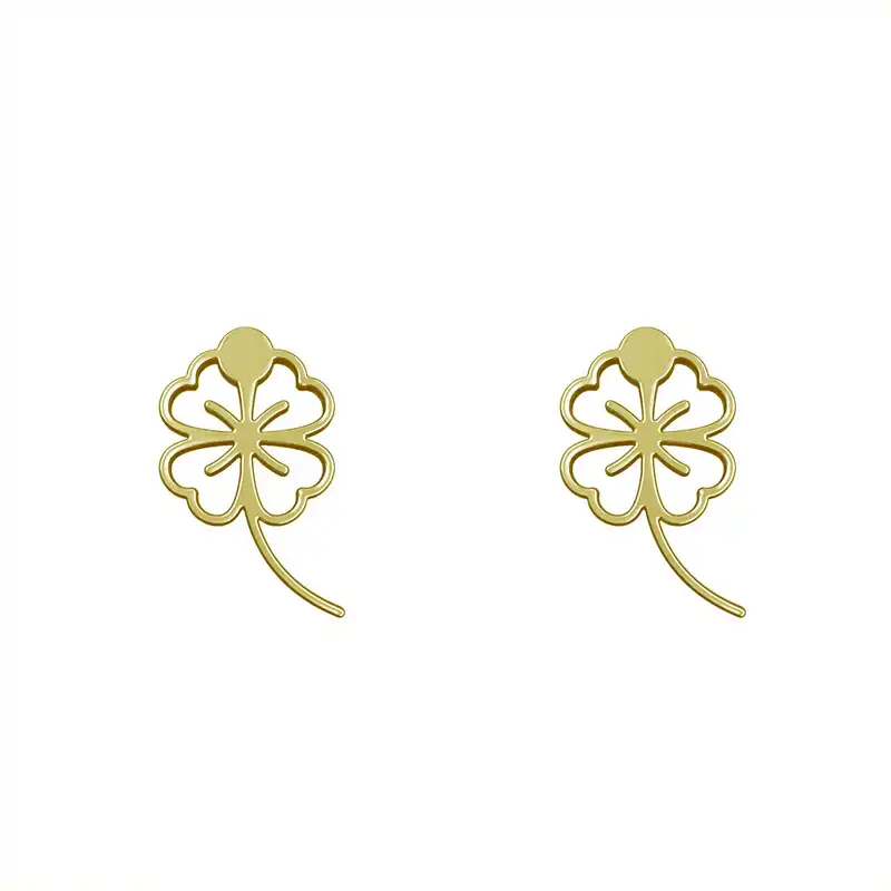 گوشواره طلا 18 عیار زنانه مدوپد مدل برگ کد GA1-16003