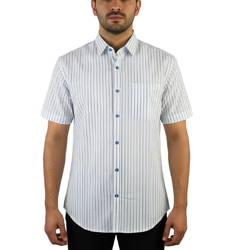 پیراهن آستین کوتاه یقه برگردان مردانه مدل MDSS-CH7024