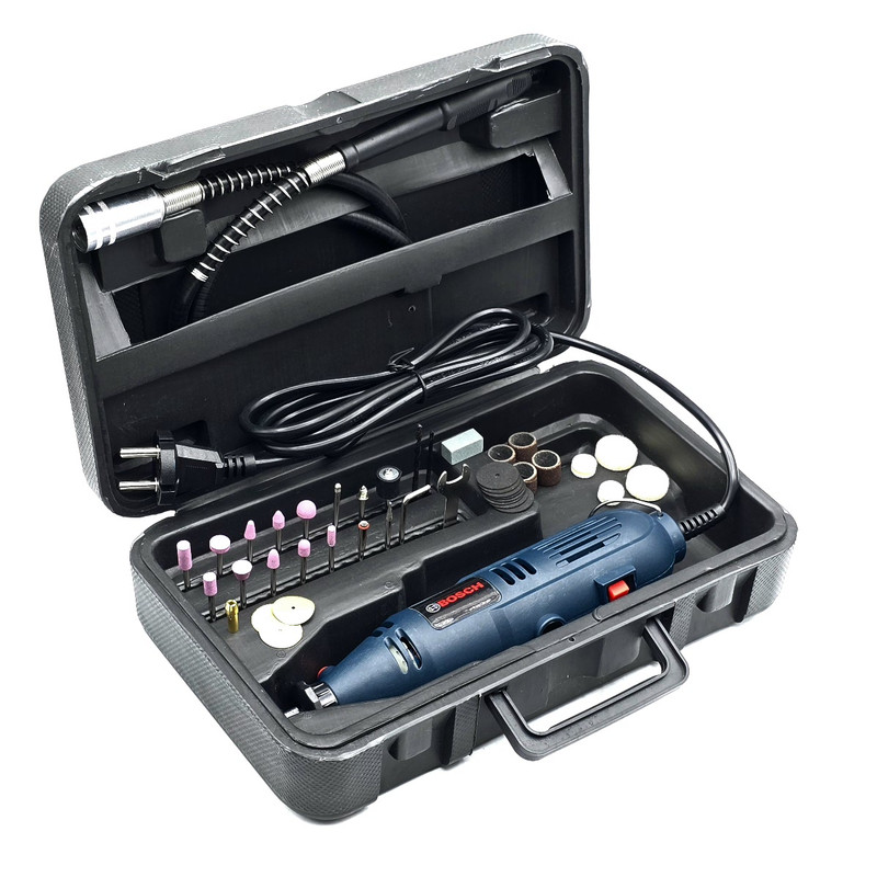 فرز انگشتی و مینیاتوری و حکاکی دیمردار 135وات بوش مدل خرطومی دار مجموعه 40 عددی فرز انگشتی و مینیاتوری و حکاکی دیمردار 135وات بوش مدل خرطومی دار مجموعه 40 عددی