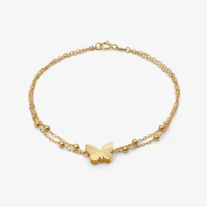 تخفیف دستبند زنجیری طلا 18 عیار زنانه نگین مدل 171