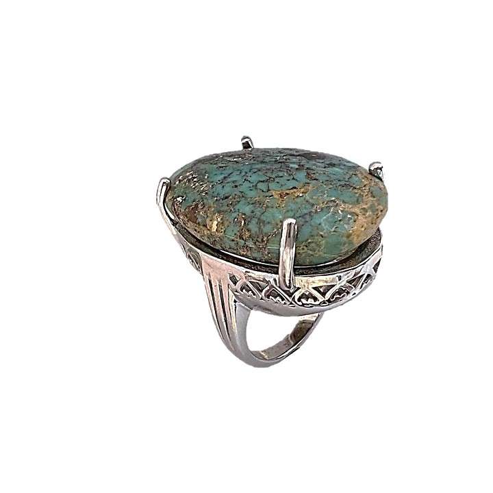 انگشتر نقره زنانه مدل فیروزه glsr-24600