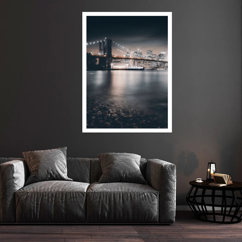 تابلو بکلیت طرح منظره شهر مدل قاب شاسی W-S8137