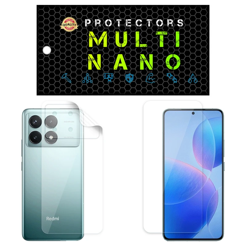 محافظ صفحه نمایش مولتی نانو مدل X-SFT مناسب برای گوشی موبایل شیائومی Redmi K70 Pro به همراه محافظ پشت