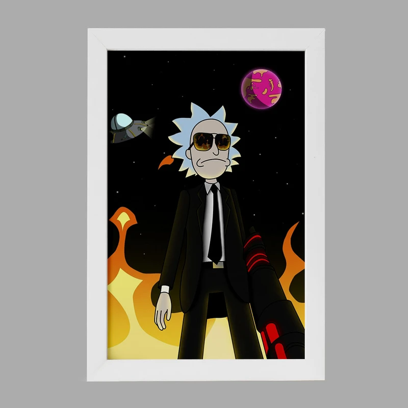 تابلو خندالو مدل انیمیشن ریک و مورتی Rick and Mort کد 26588