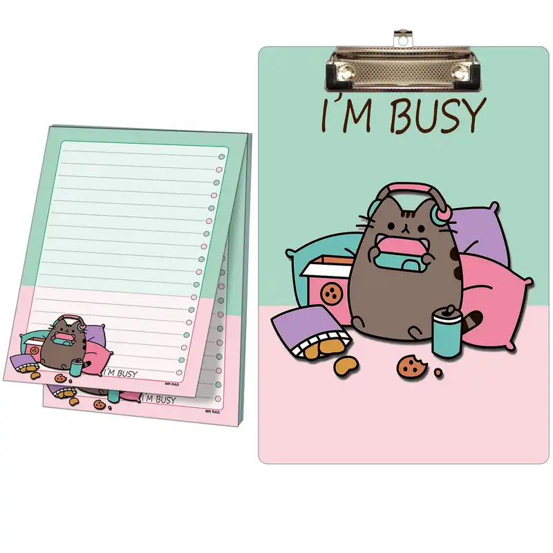 تخته شاسی مستر راد مدل گربه کیوت کد fiory 2402 سایز A5 به همراه کاغذ یادداشت