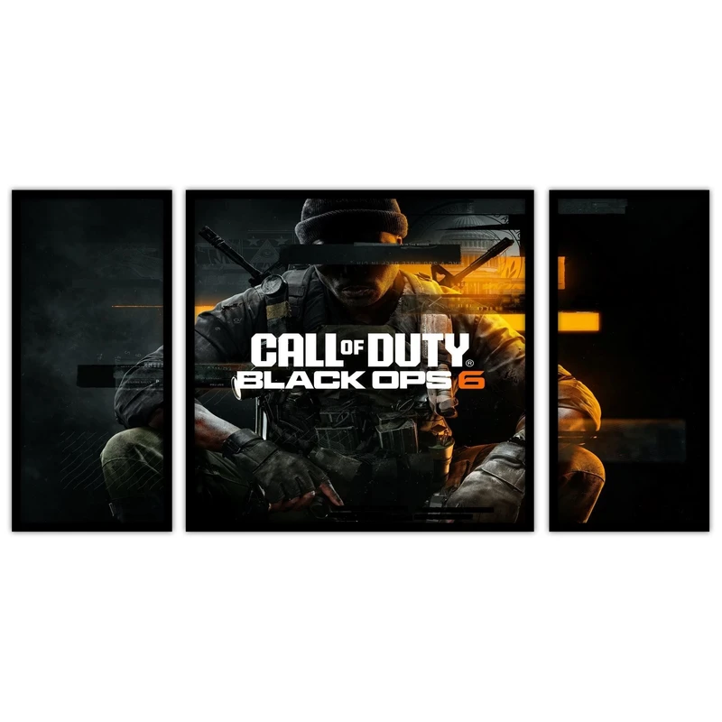 تابلو بکلیت طرح گیمینگ و گیم نت  کالاف دیوتی مدل B-bu3187 مجموعه 3 عددی
