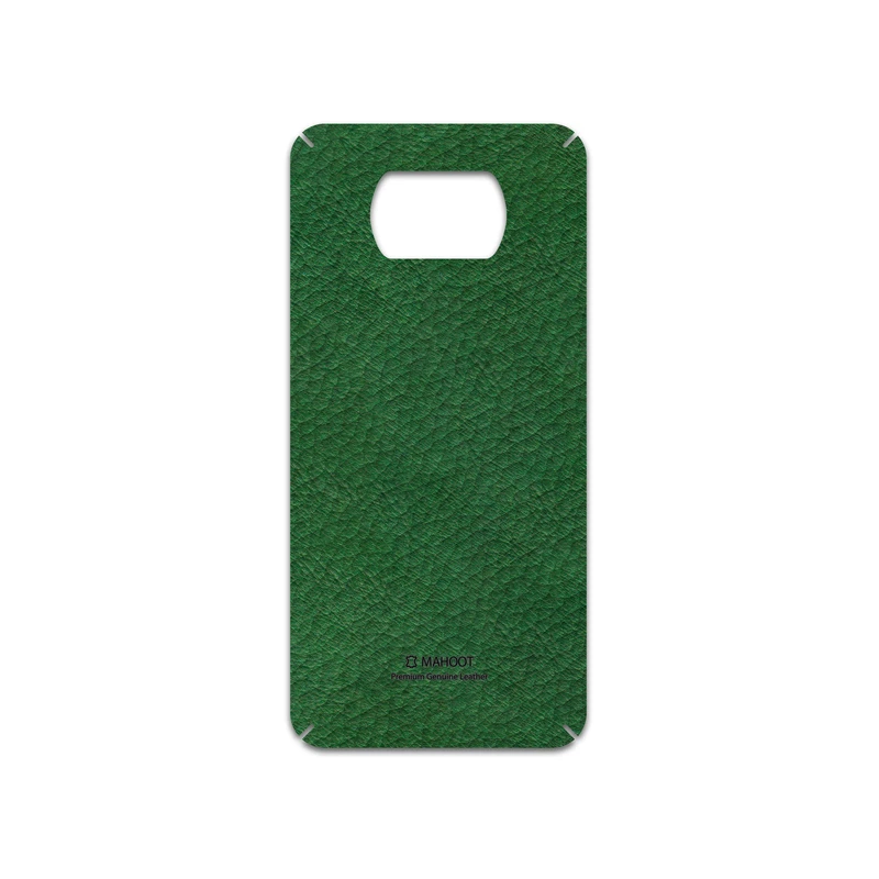 برچسب پوششی ماهوت مدل Green-Leather مناسب برای گوشی موبایل شیائومی Poco X3 NFC
