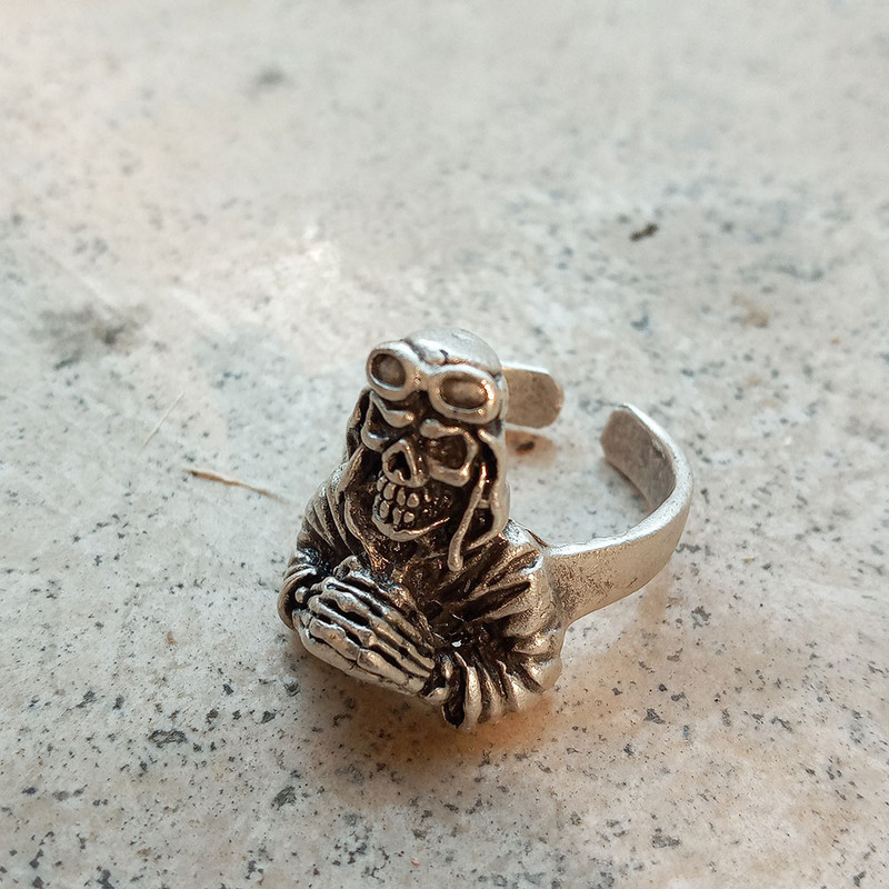 انگشتر مردانه مدل اسکلت کد ES-KHA3