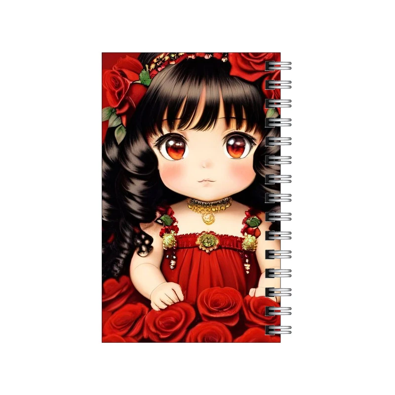 دفترچه یادداشت مدل to do list طرح دختر و رزها کد 5245171