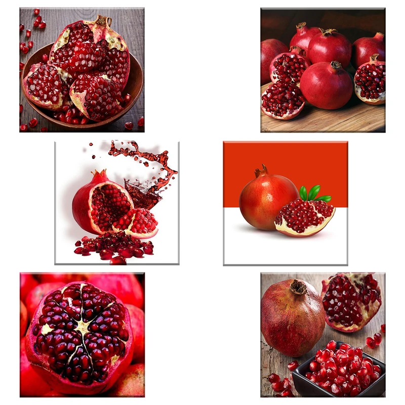 زیر لیوانی طرح انار کد 300 مجموعه 6 عددی