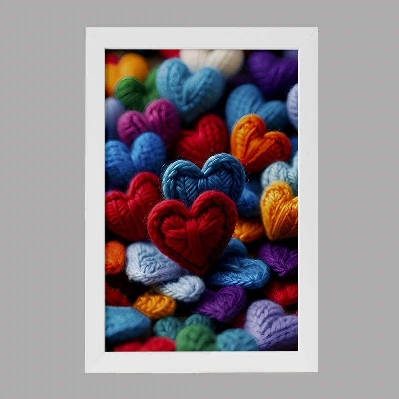 تابلو خندالو مدل پترن کاموایی قلب کد F7104