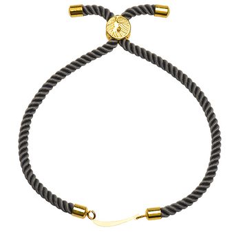 دستبند طلا 18 عیار زنانه کرابو طرح حرف ر مدل Kr2524