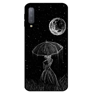 Megafone Girl and Moon 1369 Cover For Samsung Galaxy A750 / A7 2018