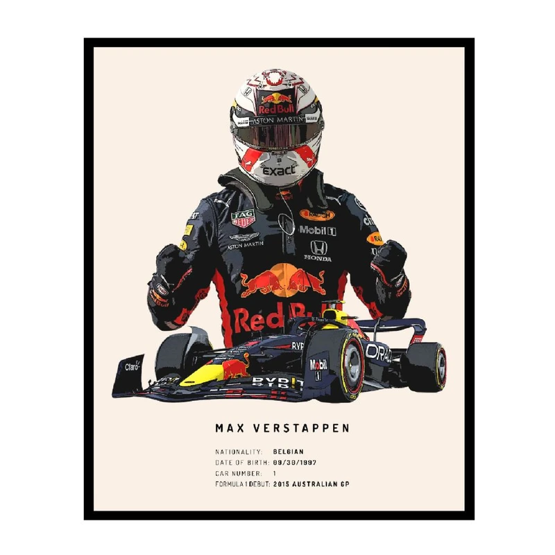 پوستر مدل راننده مسابقه اتومبیل‌رانی