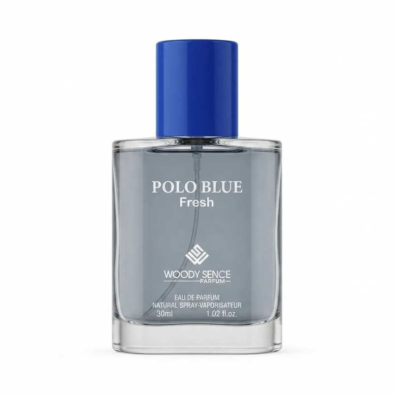 عطر جیبی مردانه وودی سنس مدل Polo Blue Fresh با رایحه تند و معطر حجم 30 میلی‌لیتر