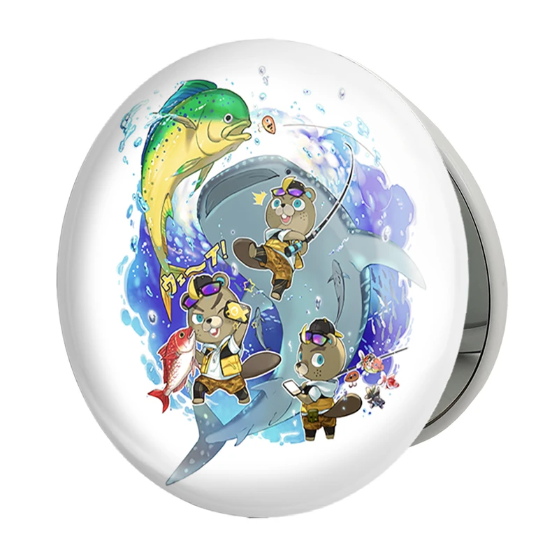 آینه جیبی خندالو طرح بازی انیمال کراسینگ (Animal Crossing) مدل تاشو کد 32681