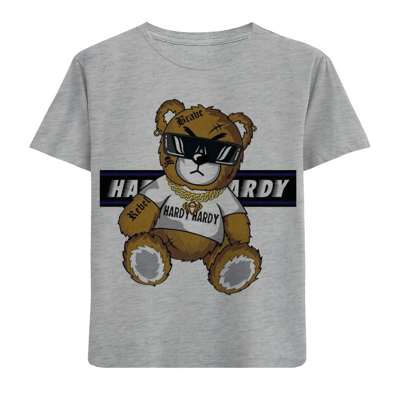 تی شرت آستین کوتاه پسرانه مدل خرس گنگ F838