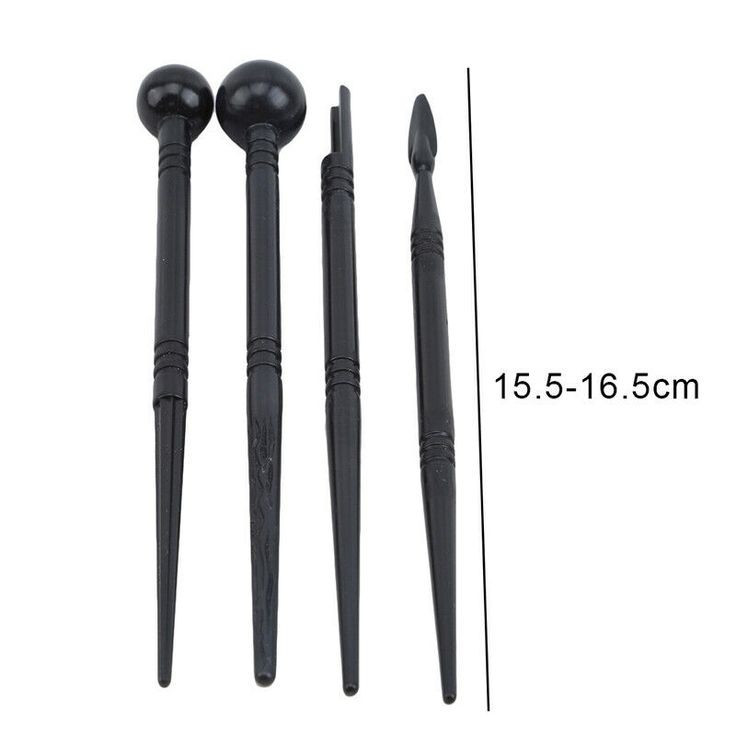 ابزار سفالگری به گز مدل سمبه گلسازی مجموعه 4 عددی