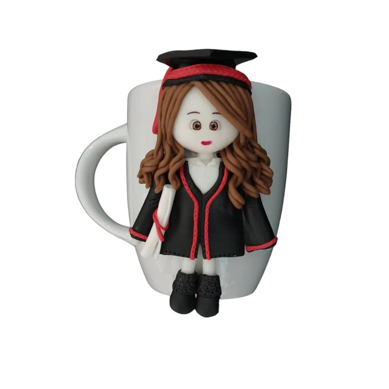 لیوان سرامیکی مدل عروسکی فارغ التحصیل کد 1099