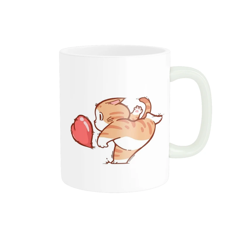 ماگ پاد آفرین طرح گربه کیوت و بامزه کد p9416