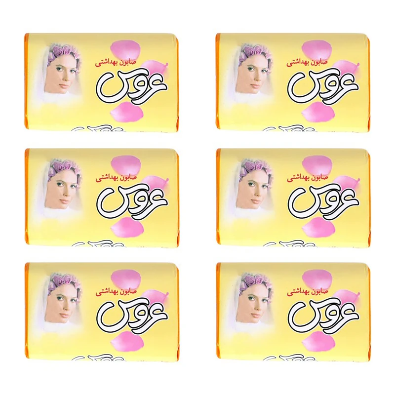 صابون شستشو عروس (پاکسان) مدل W-W وزن 75 گرم بسته 6 عددی