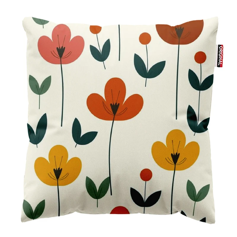 کوسن پاد آفرین طرح گل کد 3031 سایز 30*30 سانتی متر