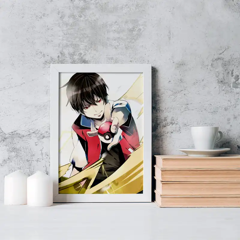 تابلو خندالو مدل ساتوشی و پیکاچو انیمه پوکمون کد 17352