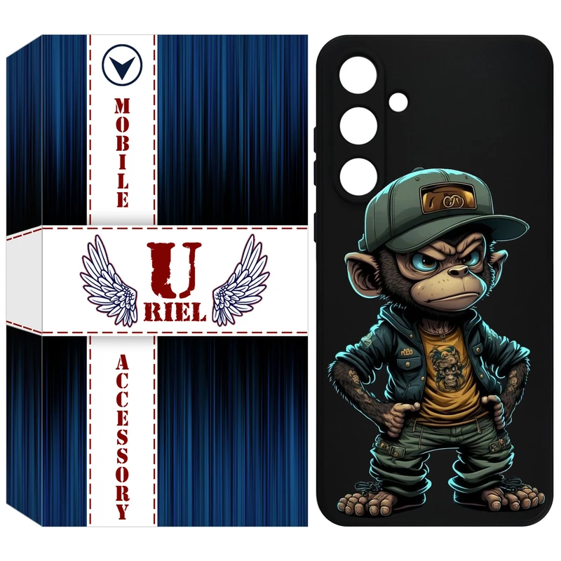 کاور یوریل قاب مدل KSH کد 37 طرح Monkey مناسب برای گوشی موبایل سامسونگ Galaxy A55