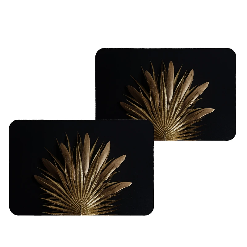 زیربشقابی طرح برگ کد 8934 بسته 2 عددی 