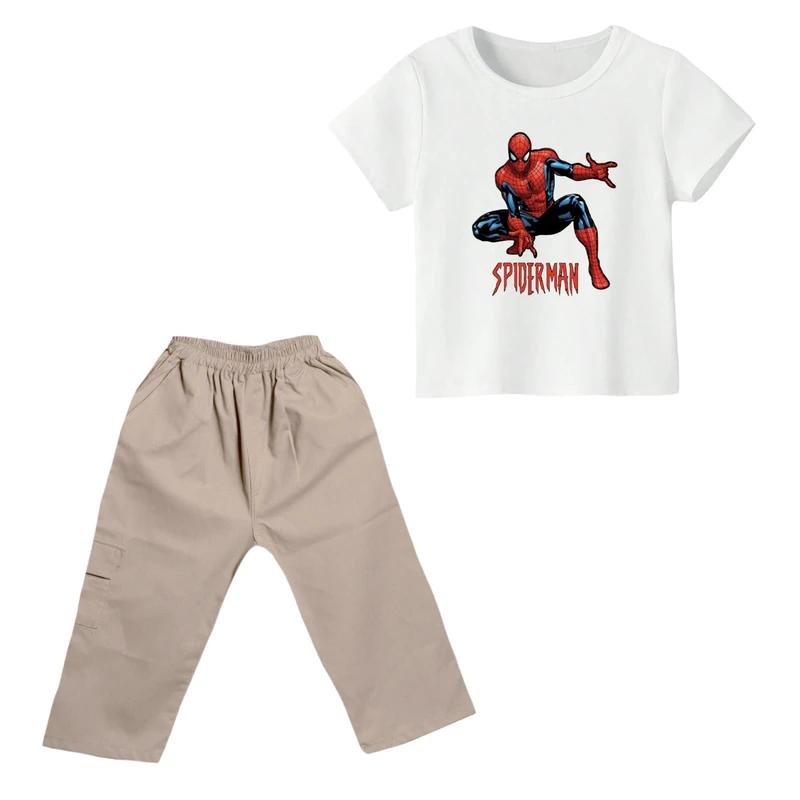 ست تی شرت و شلوارک پسرانه مدل مرد عنکبوتی کد ۱۸