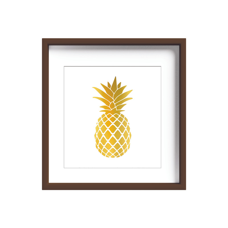 تابلو طلا کوب زرکات طرح آناناس مدل pineapple