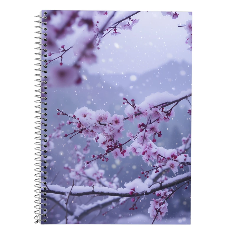 دفتر زبان 50 برگ مدوپد مدل دو خط طرح بهار کد DF13404