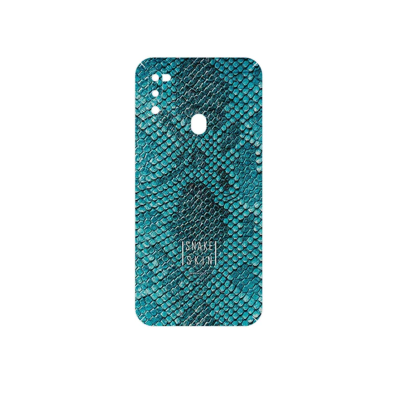 برچسب پوششی ماهوت مدل Blue Snake Skin مناسب برای گوشی موبایل سامسونگ Galaxy M21 (2021) Edition