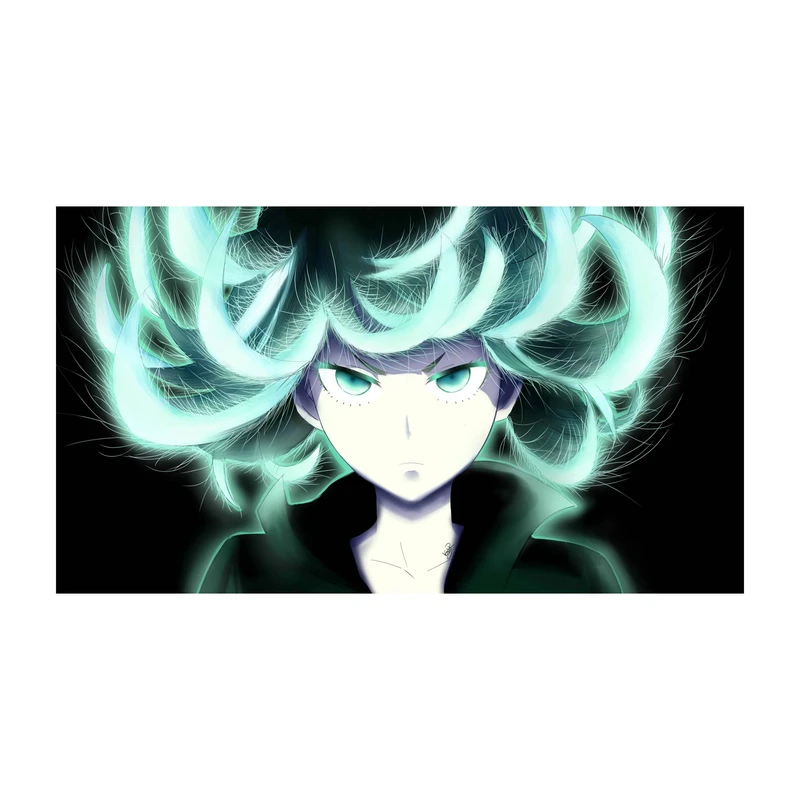 استیکر لپ تاپ و موبایل مدل انیمه طرح مرد تک مشتی تاتسوماکی One Punch Man tatsumaki کد 3858