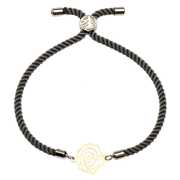 دستبند طلا 18 عیار دخترانه کرابو طرح گل رز مدل Krd1481