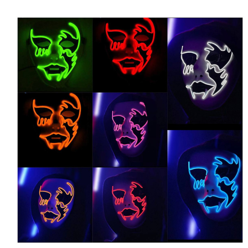 ماسک ایفای نقش مدل Led طرح زخم