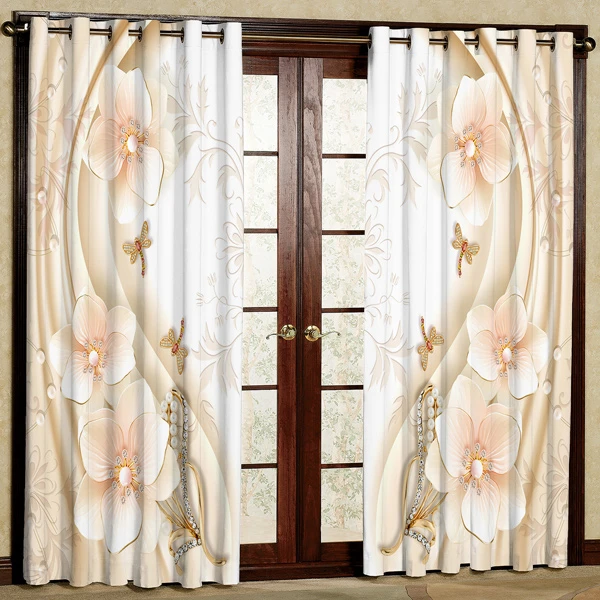 پرده مدل چاپی هازان پانچی کد 537 سایز 200x140 سانتی متر