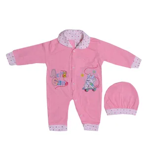 ست سرهمی و کلاه نوزادی مدل  MA-TT99029-SARH.N-T.SOR رنگ صورتی