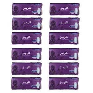 نوار بهداشتی گلریز مدل بالدار مجموعه 12 عددی