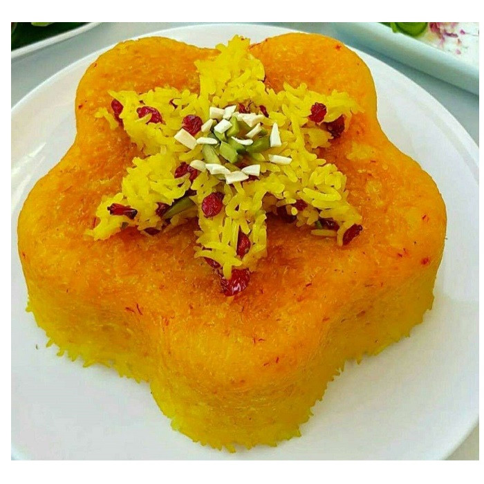 قالب ته چین به گز مدل گل کف برجسته