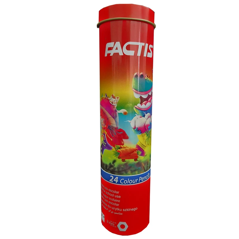 مداد رنگی 24 رنگ فکتیس طرح پسر قارچی مدل استوانه