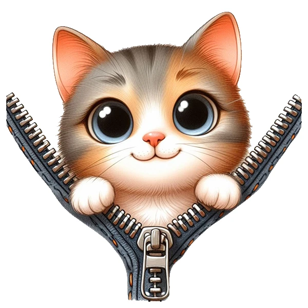 استیکر پارچه و لباس پاد آفرین طرح گربه کد 5337