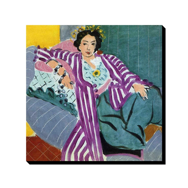 تابلو ترمه طراحان ایده طرح اودالیسک با عبای بنفش از ماتیس کد art0656