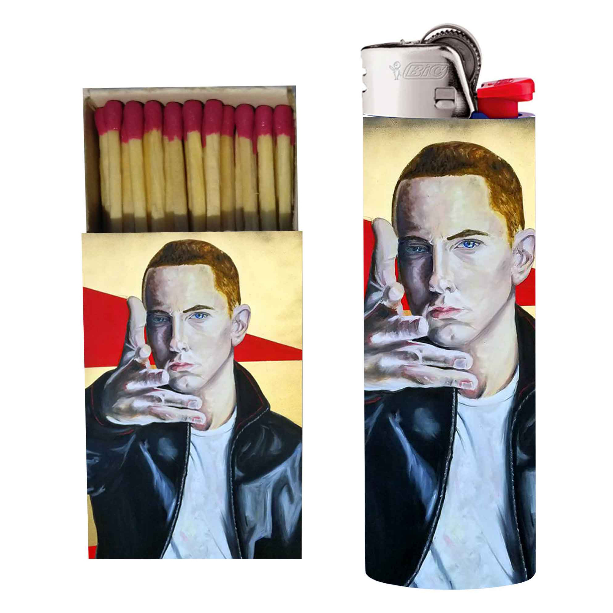 فندک بیک مدل Eminem کد 03 به همراه کبریت
