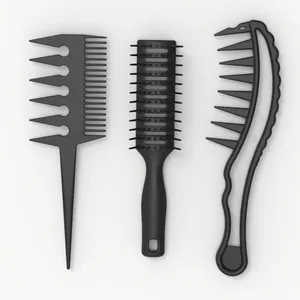 شانه مو مدل RM کد ۰۱ به همراه برس مو مجموعه 3 عددی