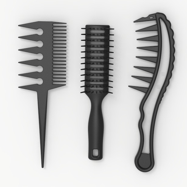 شانه مو مدل RM کد ۰۱ به همراه برس مو مجموعه 3 عددی