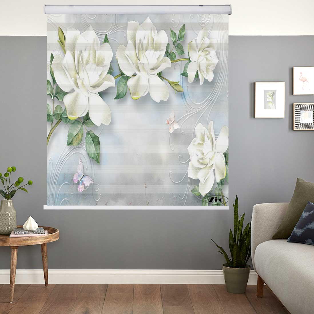 پرده زبرا زیو کد 3D1333 سایز 150x150 سانتی متر