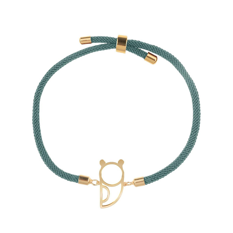 دستبند طلا 18 عیار زنانه مدوپد مدل جغد کد D16-10190